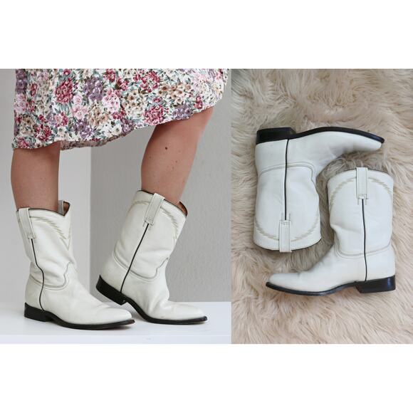 1980's Vintage Rancho Leather Boots ~ Men's 10 to 10-1/2 Women's 11-1/2 to 12 - Picture 1 of 11